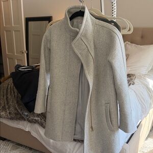 J. Crew Elegant Gray Pea Coat